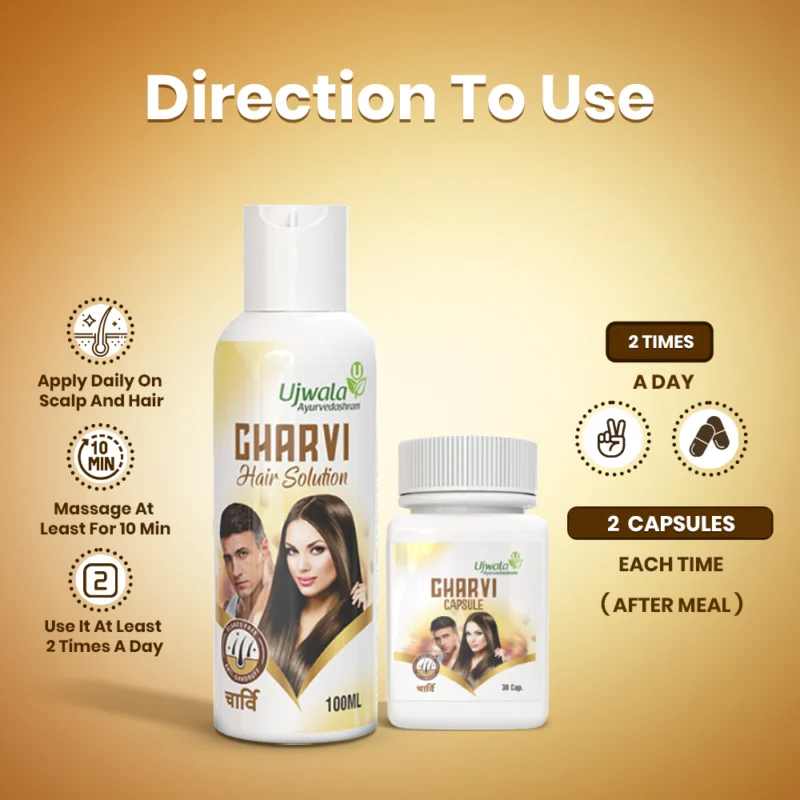 Charvi hair Solution and Charvi capsule Combi Pack