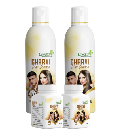 Charvi Capsule and Charvi Hair Solution Kit For 1 Month