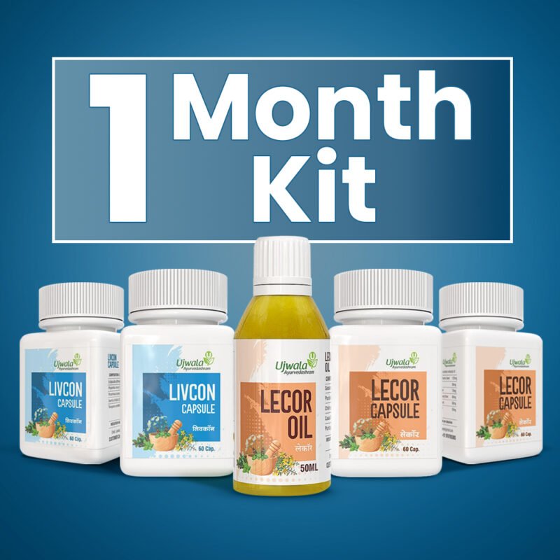 Lecor Capsule, Livcon Capsule and Lecor Oil (50 Ml) One Month Kit (5 item in the Set)